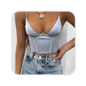 Whitefox blue cutout bustier